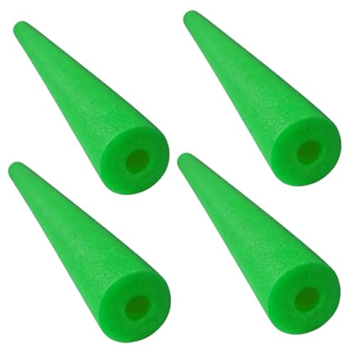 Noodles in Schiuma per Piscina, Confezione da 4 Noodles Galleggianti per Piscina in Schiuma, Aiuto al galleggiamento Leggero Cavo da 59 Pollici per Bambini, Giocattolo Acquatico Verde Estivo