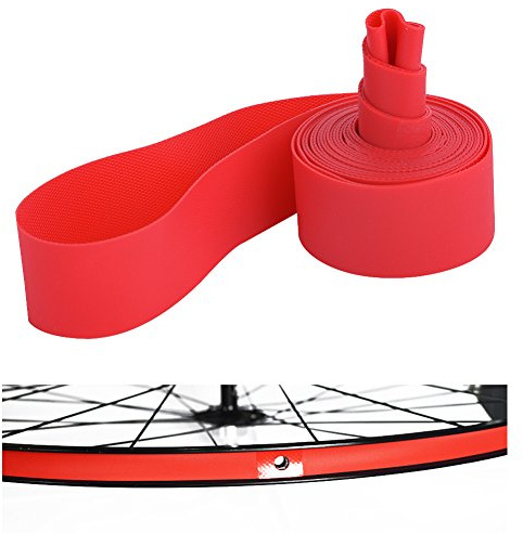 Cykeldäcksfoder, PVC Röda fälgrandband för 20 tum, 24 tum, 26 tum, 700C cykel (29 tum)