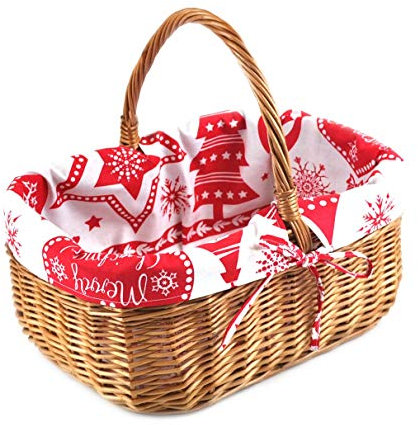PM24 Corbeille en Osier pour Panier de Courses en Osier et Panier de Transport Stable en rotin K12-014-WRW