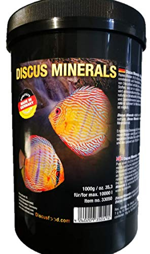 Discus Minerals 1000g, Mineralien und Spurenelemente für Discus und alle Anderen Weichwasser-Fische, ohne NaCl (Kochsalz), erhöht Nicht die Carbonathärte