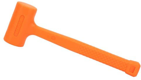 PVC Rubber Mallet 0.5lb Dead Blow Hammer with Steel Ball Non-Elastic Soft Face Installation Tool Ergonomic Handle for Industrial Use