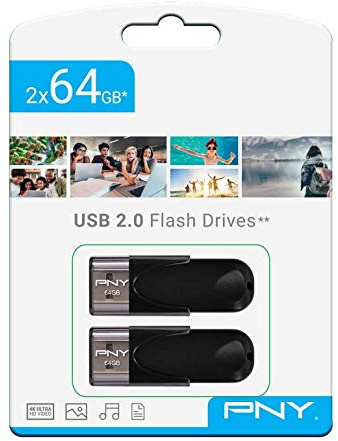 PNY Attaché 4 64GB Pack 4 Memoria USB USB 2.0 Negro