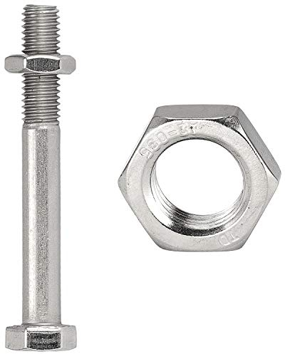 FASTON® Sechskantschrauben und Sechskantmuttern niedrige Form M10x120 Teilgewinde (10 Stück) Edelstahl A2 (V2A) Maschinenschrauben Sechskantmuttern DIN 931 / DIN 439