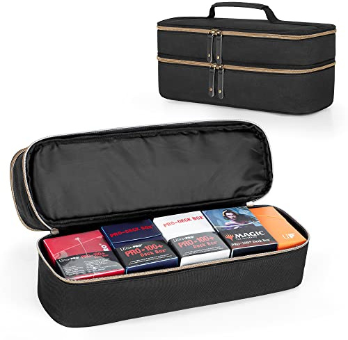 Trunab Custodia Carte da Gioco Borsa Gioco da Tavolo, Borsa Porta Carte da Gioco Organizzatore Doppio Strato Compatibile con Carte Against Humanity, Yugioh, PM Cards, MTG,TCG, CCG Cards