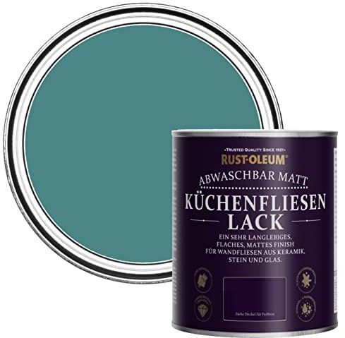 Rust-Oleum Green water resistant Kitchen Tile Paint in Matt Finish - Peacock Suit 750ml