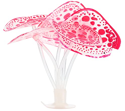 VOCOSTE Silikon Glühende Aquarium Simulation Koralle mit Saugnapf Rosa
