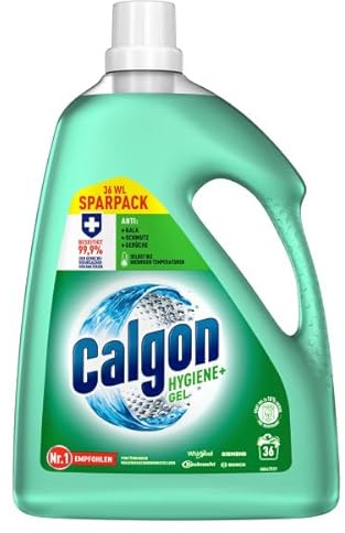 Calgon Hygiene+ Gel - Antibakterieller Wasserenthärter für die Waschmaschine - 1800 ml Hygiene Plus