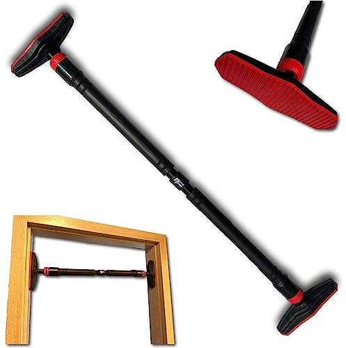 MuscleForge® Barre de Traction réglable 73-105 cm pour Cadre de Porte sans vis, avec Fonction de Fixation Innovante, Pull Up Bar pour Chin-ups, Calisthenics, Home Gym