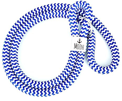 UKo-Art Schlüsselband lang Segeltau Moin + weitere Gravuren, Segelseil 24 Farben, Lanyard 30/38/48 cm