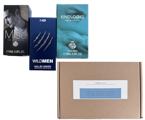 jameitop® Trend Düfte Set: 3 X Parfüm für Herren 15 ML jedes einzeln verpackt mit Spray Kopf in Geschenkbox
