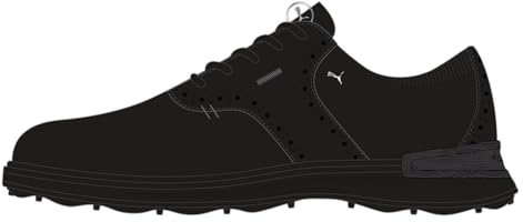 PUMA Men Avant Golf Shoe, PUMA Black-Slate Sky, 7 UK
