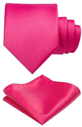 JEMYGINS Herren Krawatte mit Matte Oberfläche inklusive Einstecktuch Set