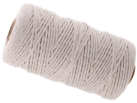MAGICLULU 1 Rotolo Spago Da Cucina Per Arrostire Spago Vegetale Fornaio Regalo Filettatura Del Budello Della Salsiccia Corda Per Appendere La Carne Cavo Di Manuale Bianca Cotone Arazzo