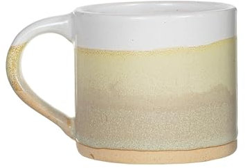 Sass & Belle Taza de avena Marlowe – Taza de café de cerámica esmaltada a mano de 260 ml, elegante color avena, apta para lavavajillas y microondas, gran regalo o taza de té diaria
