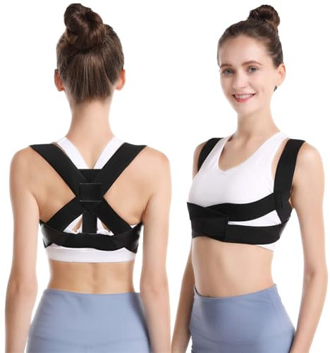 Carreneu Schwarz Rücken Geradehalter,Haltungskorrektur Rücken Damen,Haltungskorrektur,Gerader Rücken Geradehalter,Schultergurt Haltungskorrektur,Haltungstrainer Rücken,Gerader Rücken.