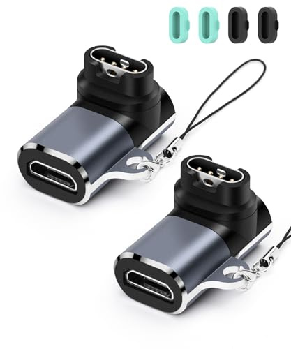 Adaptateur de Charge de Montre, AIYEEN Micro USB Femelle vers mâle, Port de Charge Compatible avec Garmin Fenix ​​​​​​​​7/7S/7X/6/6X/6S, etc., Chargeur de Montre