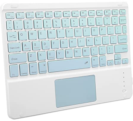 Teclado Remoto Inalámbrico para/iOS/ Teclado Recargable con Touchpad para un Control preciso. Compatible con Smartphones y Tablets (Green)