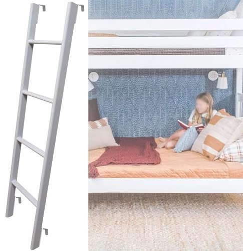 Scala universale per letto a castello a 4/5 gradini con ganci, scala laterale interna, ricambio per dormitorio, loft, camper, scala dritta multifunzionale (150 cm)