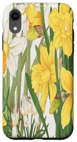Jonquilles d'art japonais sur bois Coque pour iPhone XR