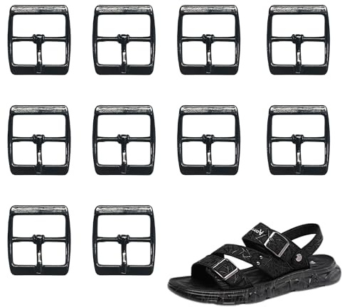 YJFY 10 Stücke Metall Rollschnallen Gürtelschnallen Metallschnallen Nadelschnallen Rollschnallen Verschieber Hand DIY Zubehör für Gurt Band Geldbörse,Taschen,Hardware Schuh Dornschließe