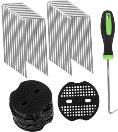 UPKOCH Clous à Gazon Forme De u avec Crochet De Fixation Kit Agrafes Paysagères Robustes pour Gazon Artificiel Et Toiles