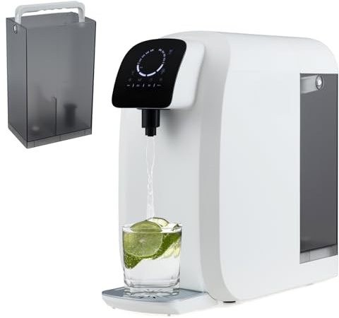 RELAX4LIFE Purificateur d'Eau à Système d'Osmose Inverse sur Comptoir, Distributeur d'Eau avec UV, 4:1 Pure à Drainer, 4 Volumes Réglables, Réservoir d'Eau Pure Portable, Installation Zéro