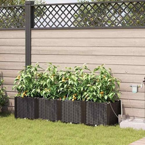 Jardinera de acero 160 x 40 x 37,5 cm – resistente y duradera para bancales elevados y huertos – ideal para el cuidado del jardín