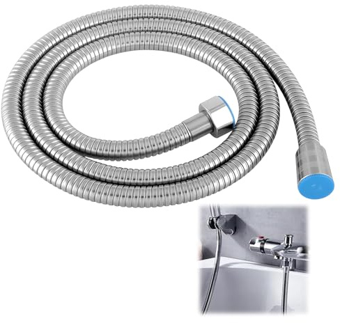 Lethra Flexibles de Douche 1m, Tuyau de Douche en Acier Inoxydable Anti-Torsion et Anti-Pliure avec Raccord Universel G1/2 et Joints Antifuite, Flexible Douche Chromé pour Salle de Bain