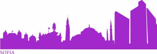 INDIGOS UG - Wandtattoo Wohnzimmer - Wandaufkleber Sofia 240x76 cm - Flieder e624 Skyline Stadt - Aufkleber Kinderzimmer Schlafzimmer Küche Badezimmer Büro Dekoration