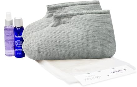 Therabath Foot ComforKit for Paraffin Wax Bath, Arthritis and Skin Therapy, Includes 2 Insulated Boots, 100 Liners, 4 oz. Pre-Treatment Spray, Intensive Hydrating Cream, for Home or Spa, Made in USA