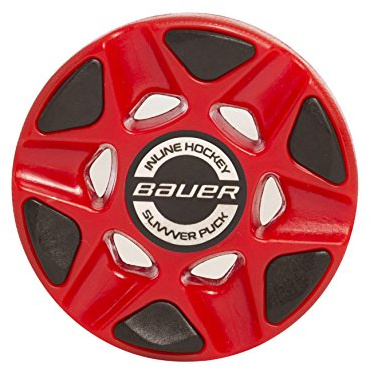 Bauer Slivvver Roller Hockey Puck, Red