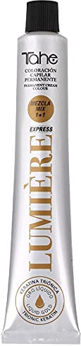 Tahe Lumière Express Tinte de Pelo Coloración de Cabello Permanente Tinte Rubio Claro Beige Tono 8.32 100 ml