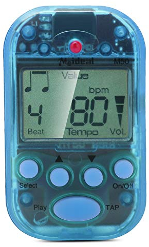Mini Metronom, LCD Digital M50 Metronom Tragbares Clip-On Beat Tempo Metronom für Klavier, Violine, Gitarre, Trap Drum(Blau)