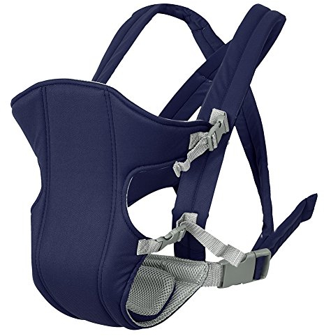 Babytrage, verstellbarer Vorder- und Rucksack Babytrage Leichtes Unisex-Multifunktions-Kindertragepaket für Baby-Neugeborene 0-36 Monate(Navy blau)