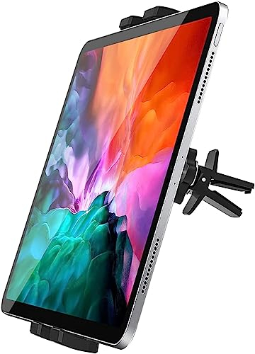 woleyi Tablet Halterung Auto Lüftung, KFZ Lüftungen Tablet Handyhalter mit sicherem Halt für iPad Pro 9.7, 10.5, 11 / Air Mini 5 4 3 2, Galaxy Tabs, iPhone 16 15 Pro Max 4-11 Handys und Tablets
