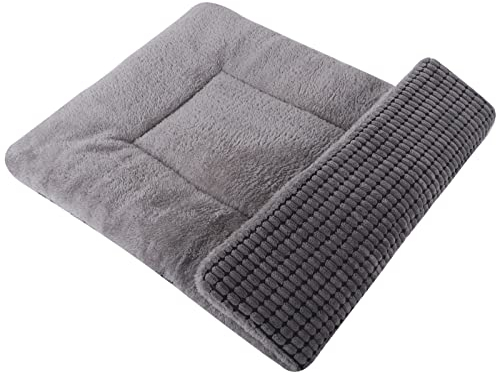 PET SPPTIES Hundebett Weiches und Warmes Matten Hundekissen Waschbarn kuschelig Umkehrbar Haustier Sofakissen PS085 (61X41 cm, Grau)