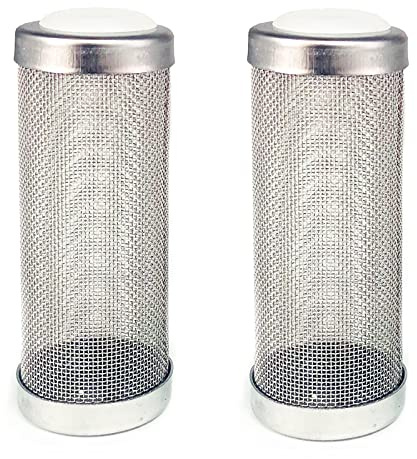 Eterspr 2 Stück Filter Guard, Edelstahlfilter Aquarium, für Schutz Fliessen Fisch Garnele(12mm, Silber)