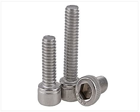 GILIOS Schrauben aus Edelstahl 304, Innensechskantschrauben, umgekehrtes Gewinde, M6, M8, M10, M12, Schrauben, Twill-Zylinderkopfschrauben (Size : M12X60 2pcs)