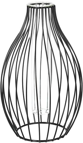 PATIKIL Metal Rack Stand Clear Vase, Test Tube Glass Flower Vase Art Plant Container Lantern Style for Home Office Wedding Decor, Black