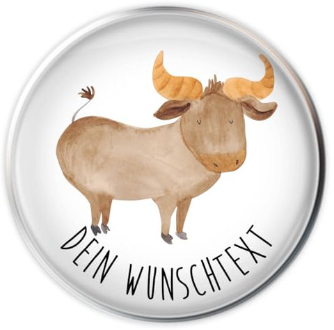 Mr. & Mrs. Panda Waschbecken Abfluss Sternzeichen Stier - Personalisierte Geschenke, Rind, Ochse, Personalisierung, Geburtstag Mai, Wunschtext, Selbst Gestalten, Stopfen, Stöpsel, April
