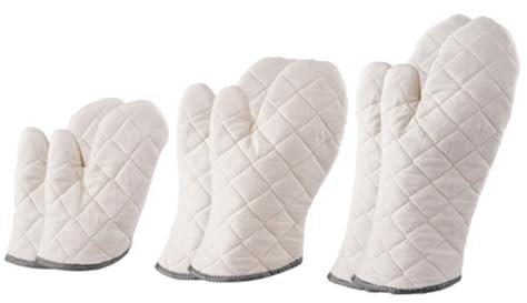 Garneck 2St hitzebeständige Handschuhe Ofenhandschuhe für die Küche heiße Handschuhe Kochhandschuhe grillhandschuhe küchenhandschuhe Backhandschuhe Mikrowelle Baumwoll-Handschuhe Weiß