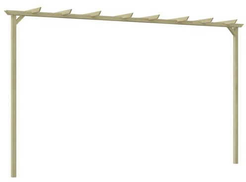 Kavolet Pérgola de jardín impregnada de Pino, 360 x 200 x 60 cm, barandilla, pérgola de Madera, pabellón, Arco de Rosa, Arco de Madera, spalier
