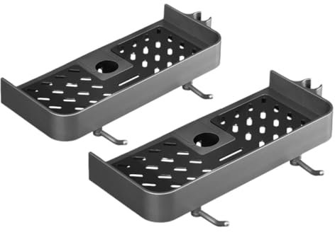 MAGICLULU 2pezzi Mensola Per Doccia Senza Foratura Cestino Per Doccia Per Barra Scorrevole Organizer Per Asta Portaoggetti Per Articoli Da Toeletta Da Bagno Supporto Per Porta Sapone