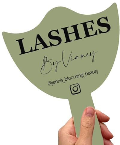 ZZTINGC Personalisierte Requisiten for Wimperntechniker, Acryl-Wimperntechnik-Foto-Requisiten, Wimpern-Gesichtsbehandlungen, Handspiegel-Social-Media-Requisiten, Wimpernraum-Dekorationen