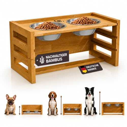 CANIMO Hundenapf erhöht - Premium Futterstation Hund, ergonomische Haltung