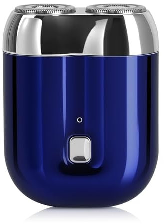 Rasierer Herren Elektrisch Dual Ring Elektrorasierer, IPX7 Wasserdichter Mini Elektrorasierer Herren, Tragbarer, 7500 U/Min, Leiser Tiefenreinigungsrasierer für Herren, für Reisen