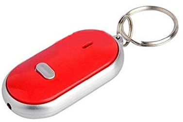 Whistle Key Finder Led Flashing Beeping Remote Anti-Lost Locator Tool Keyring - Red