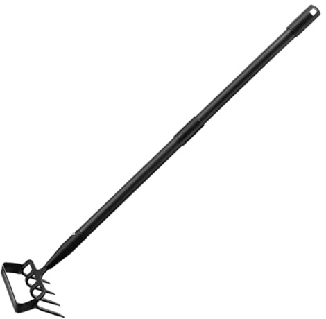 TOYANDONA Rastrillo De Jardín Pequeño Multiusos para Deshierbe, Azada De Estribo 1,2 M, Acero Inoxidable Resistente para Jardinería, Removedor De Malas Hierbas y Cuidado De Césped
