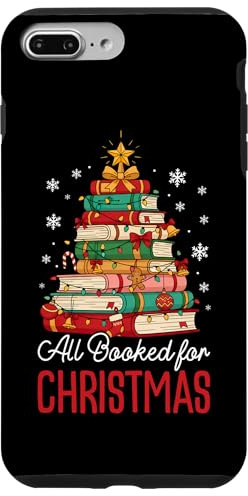 Todo Reservado para Navidad Pila de Libros Vacaciones Carcasa para iPhone 7 Plus/8 Plus