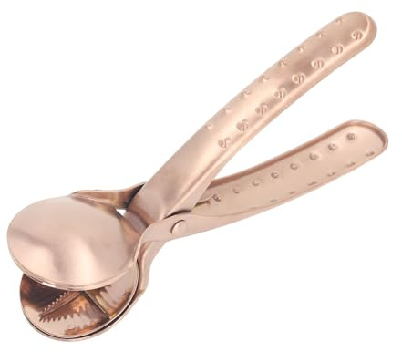 Bonbela Strumento di Taglio di Castagne in Acciaio Inossidabile Gold a Forma di Rosa a Forma di a di Comoda Operazione Facile Operabile Clamp/Holder di Castagno di Schiaccianoci per